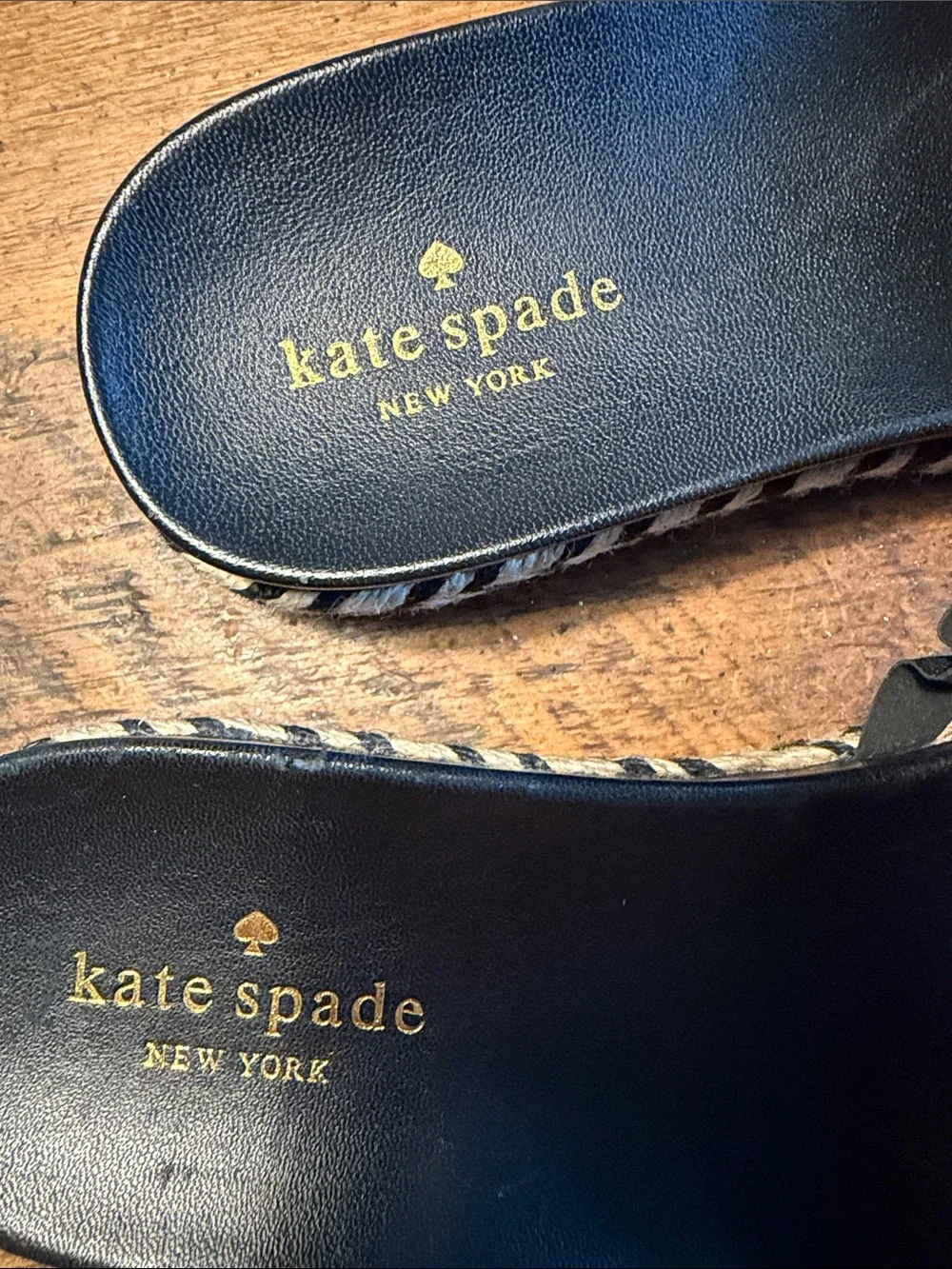 Kate Spade Zahara Leather Platform Espadrille Sandals Size 8.5